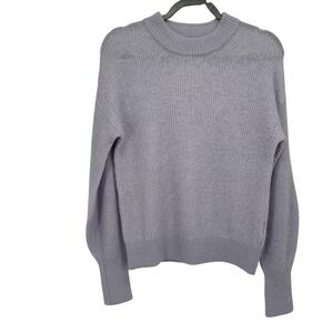 Quince Merino Wool Baby Alpaca Sweater Women's L Lilac Lavender Soft Knit